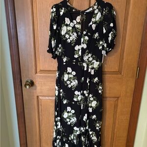 Women’s Reformation Nantes Floral Black Dress, NWT, Size 8